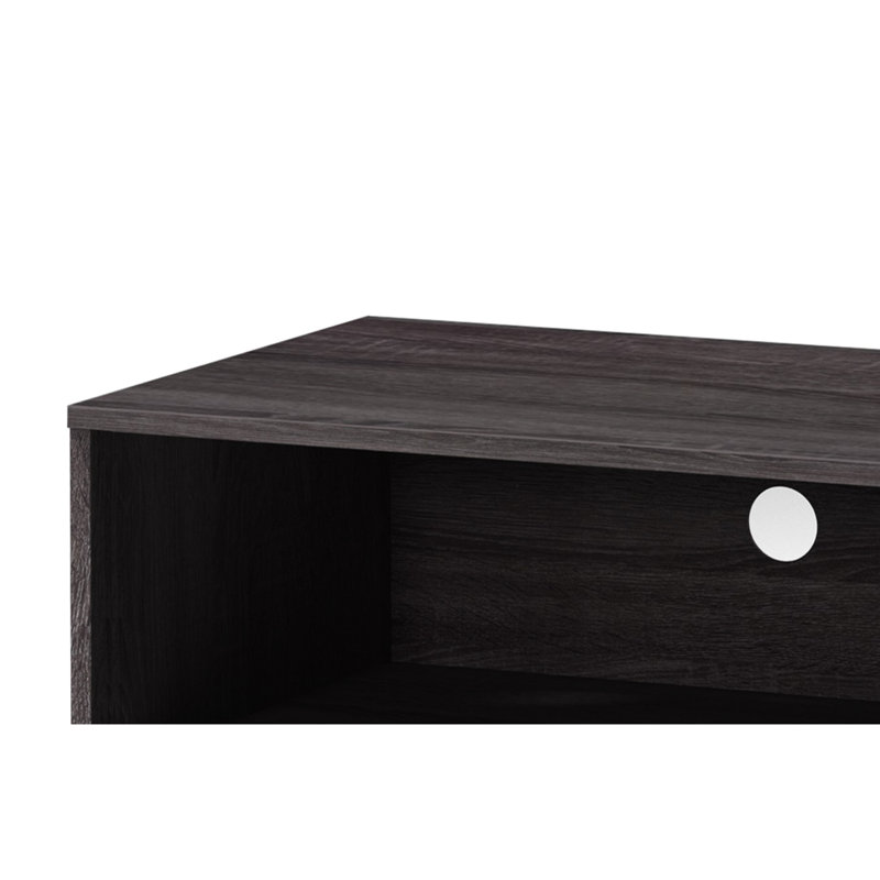 Dark Gray + White Tv Stand, Fits 50-59" Tvs, With Versatile Storage Options Budget- Stand Storage, White, For Simple Solution