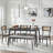 Jimon Rectangular with Solid Wood Base Dining Table
