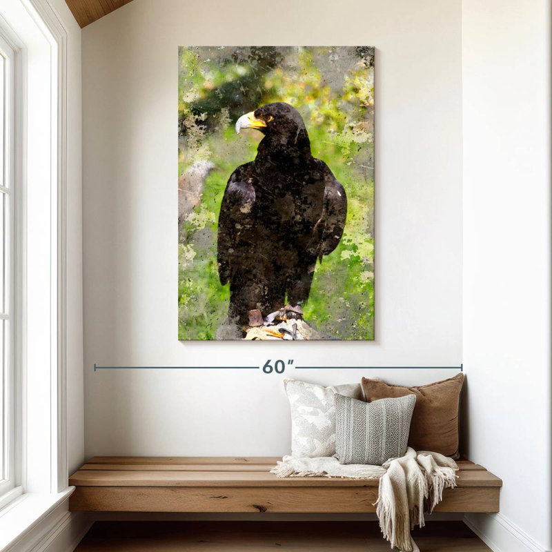 Brampt Majestic Black Eagle, 48" H x 32" W