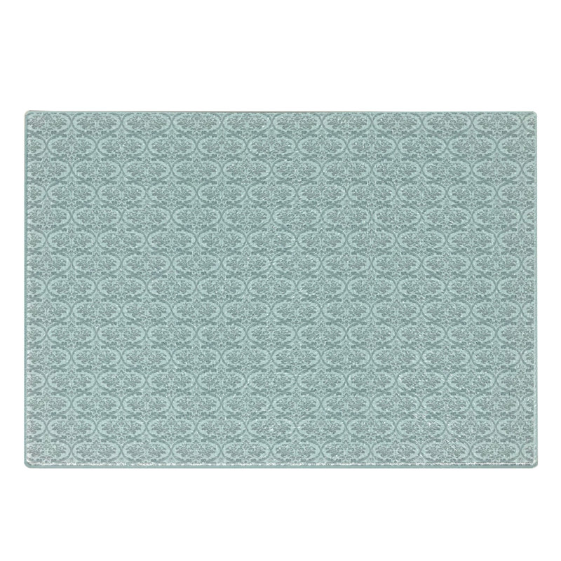 Planche à découper en verre trempé gris damassé Ambesonne