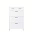 Range-chaussures 3 portes en PVC avec 2 tiroirs et espace pour chaussures ouvert