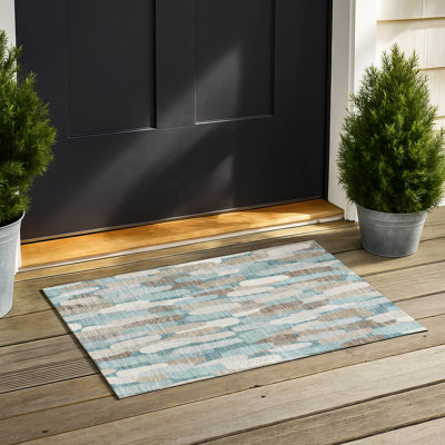 Tapis moderne Chantille ACN3111 lavable à la machine pour intérieur/extérieur