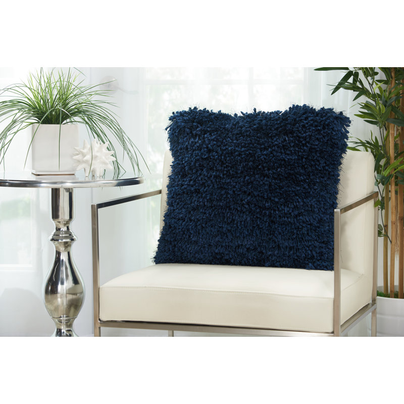 Housse de coussin carré et insert, 20 po X 20 po, Bleu marine, Carré