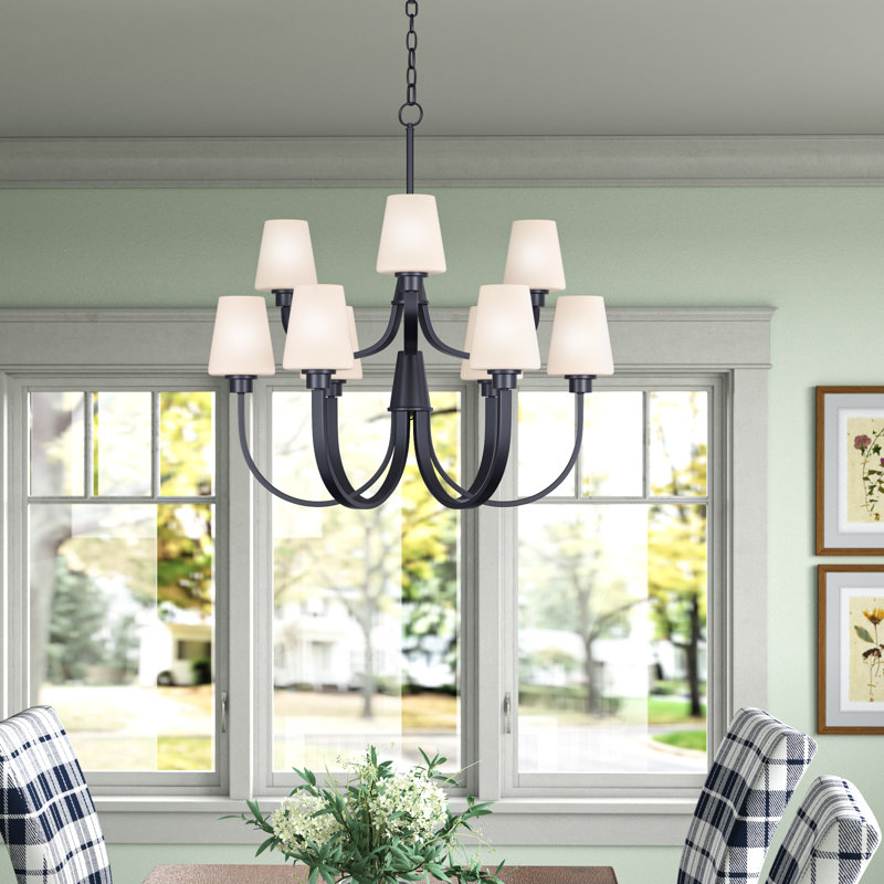 Bottorff 9 - Light Dimmable Chandelier, Black