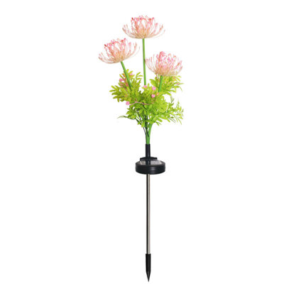 Kbndieu Artificial Fake Flowers Faux Silk Flowers Solar Outdoor Lights Courtyard Garden Ground Plug Lights Terrace Decoration Simulation Lanterns