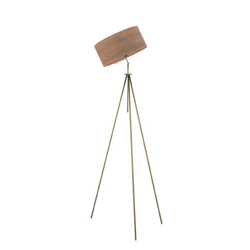 Campton 145cm Tripod Floor Lamp, Brown, Walnut