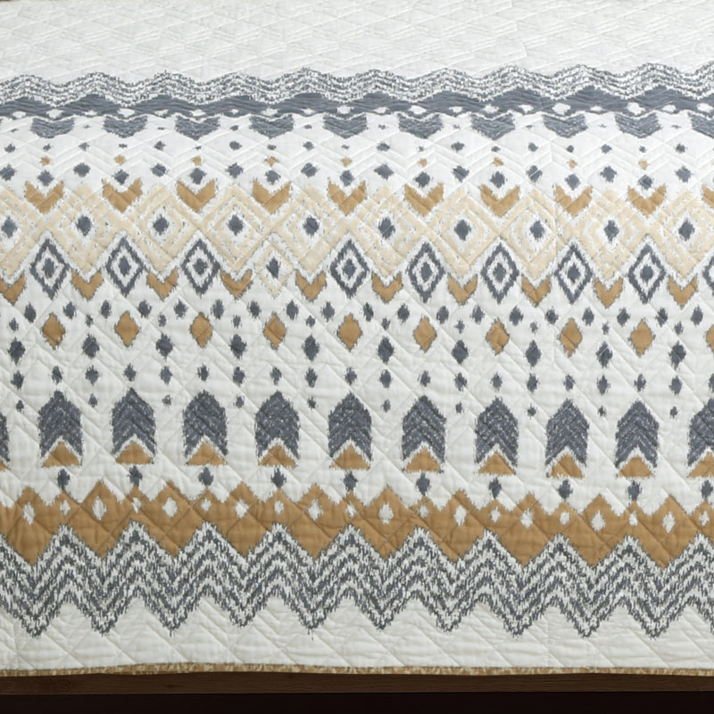 Johanna Quilted Ikat Quilt, Twin Quilt + 2 Standard Shams