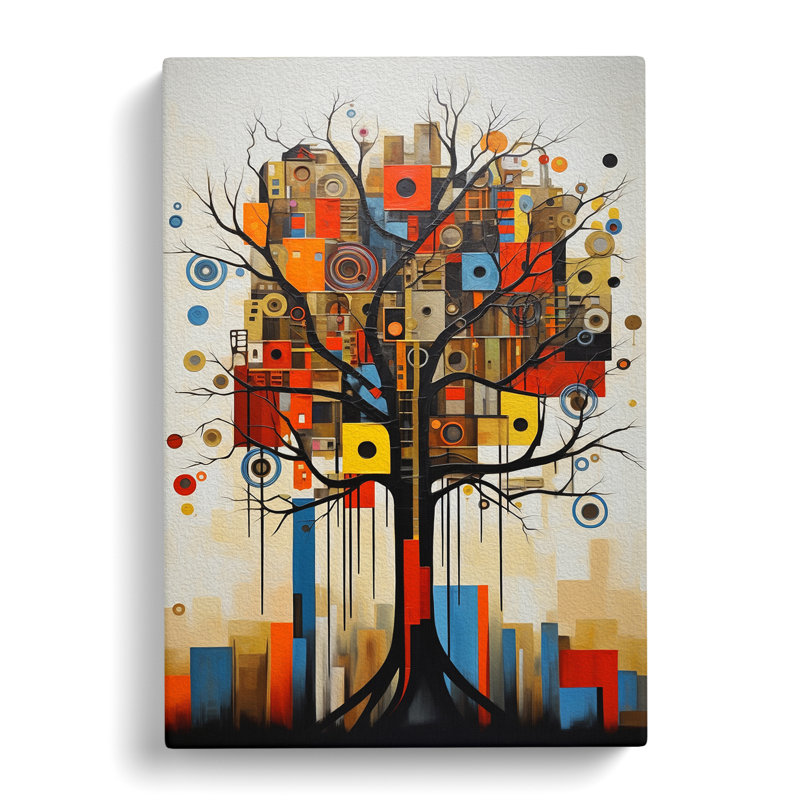 Oak Tree Constructivism - No Frame Print, 76cm H x 50cm W x 3cm D