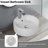 Ceramic Wash Basin - Round White Bathroom Sink With Durability For Countertop  20.41 In. Package Width  Modern Design