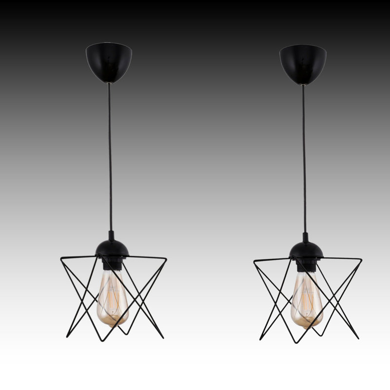 Luminaire suspendu en métal 2 pièces