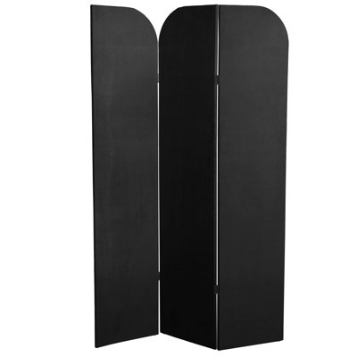 6 Ft. Classic Arch Velvet Room Divider Blue 3 Panel