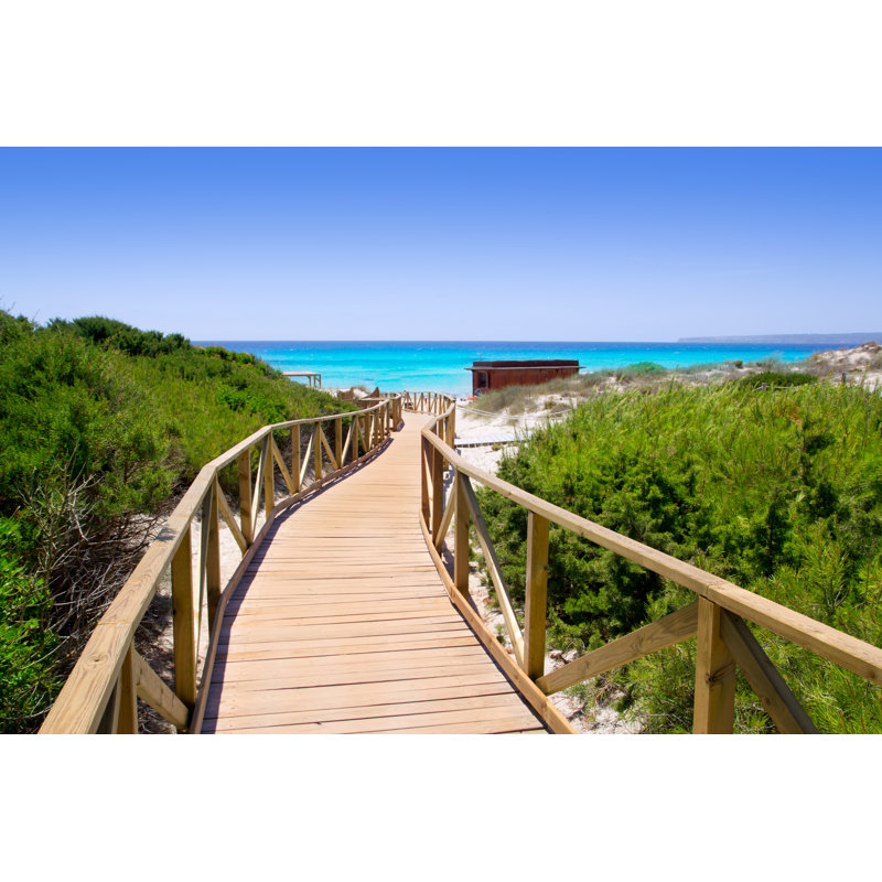 Formentera Migjorn Els Arenals Beach by LUNAMARINA - Wrapped Canvas Print, 30cm H x 46cm W