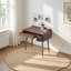 Bureau moderne en bois de noyer noir de style champêtre-1902622173