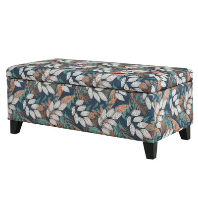 Charming Upholstered Storage Ottoman with Soft Hinges, Perfect for Extra Seating and Concealed Storage in Any Room