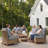 Outdoor Chair Cushions 24 x 24  x 6  Inch, Outdoor Replacement Cushion, Back & Seat Patio Cushions for Outdoor Furniture,  Weather Resistant Patio Chair Cushions with Removable Cover and Straps, Gray-1592333761-1579755235