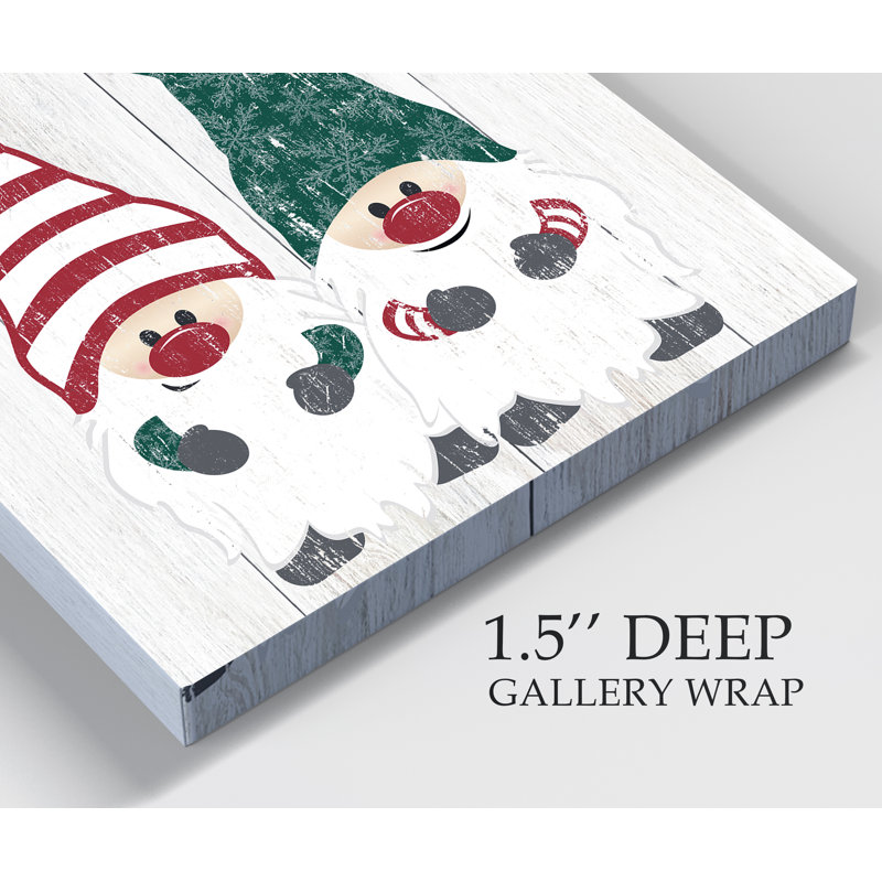 «Gnome For The Holidays -Gallery» par Parvez Taj, reproduction d'art sur toile 1 pièce, H 32 po x l 24 po x P 1 po