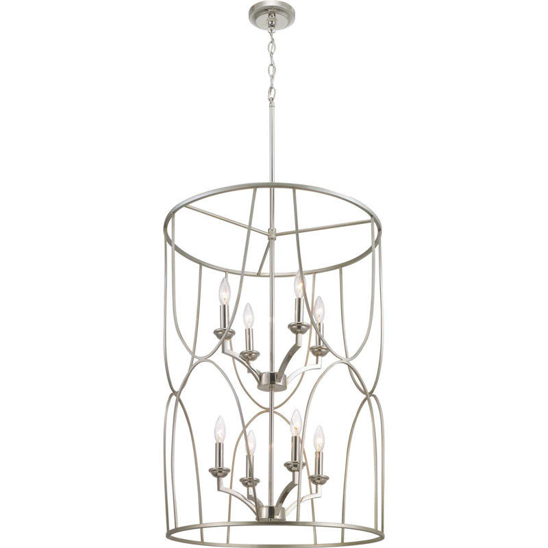 Stafford 8 - Light Single Pendant, Silver Ridge