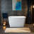 48'' x 27.5'' Freestanding Rectangular Bathtub with Integrated Seat, Non-Slip, for Small Spaces-88621962
