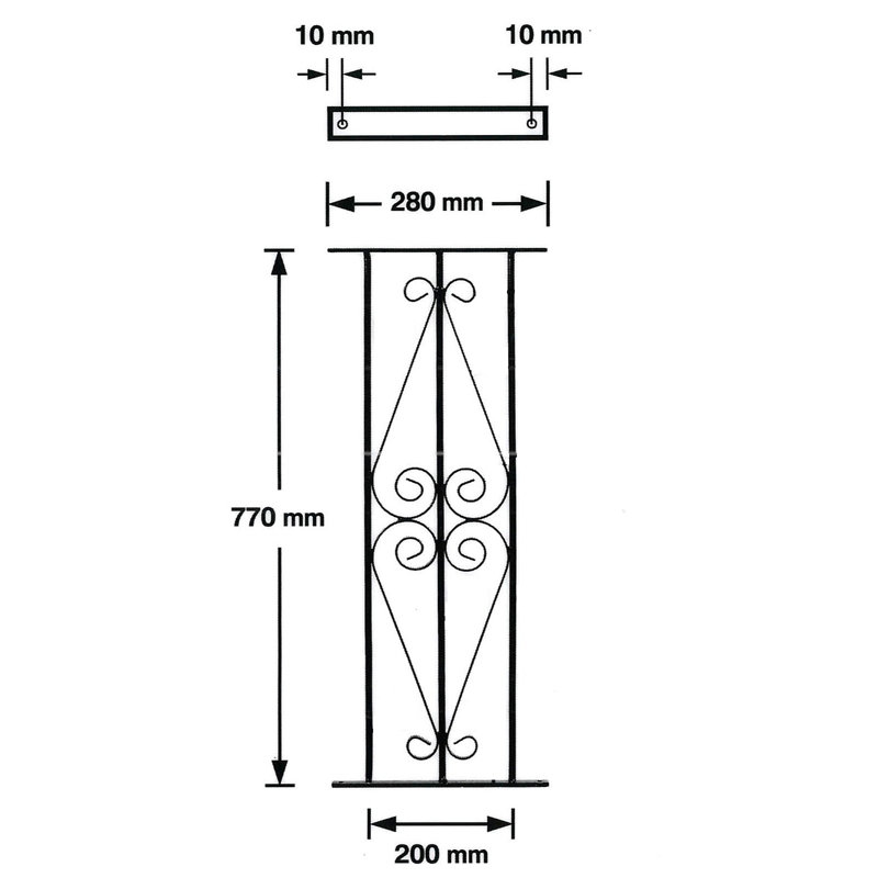 Iminzat Metal Decking Fence Panel 77cm H x 28cm W