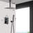 Matte Black Ceiling Mounted Shower - 10" Head And Handheld Unit Bath For Bathroom-118039087