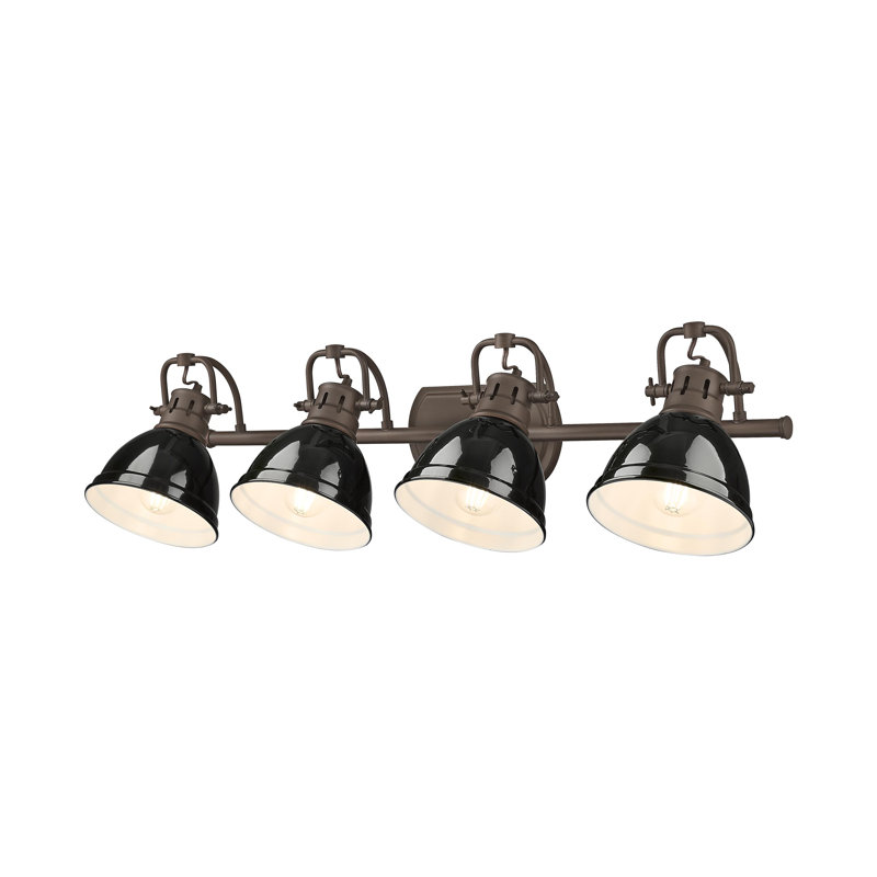 Ensemble de meuble-lavabo 4 lumières Brynnan, Noir, noir, noir, noir, Bronze huilé
