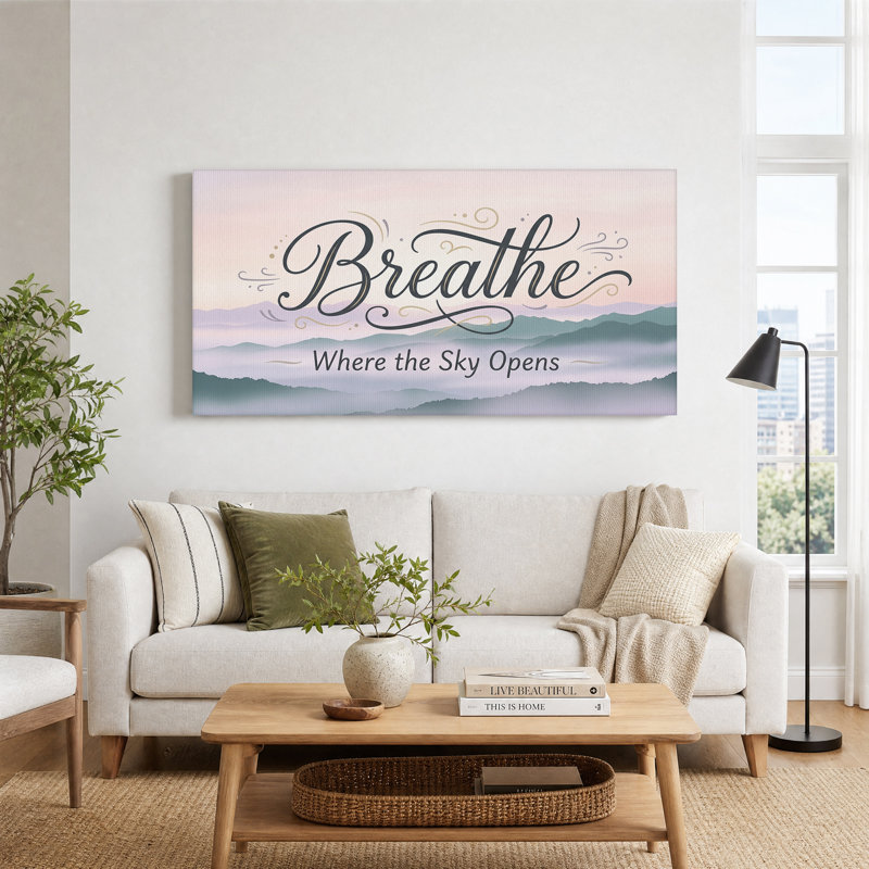Art mural sur toile Breathe, L 32 po x H 16 po
