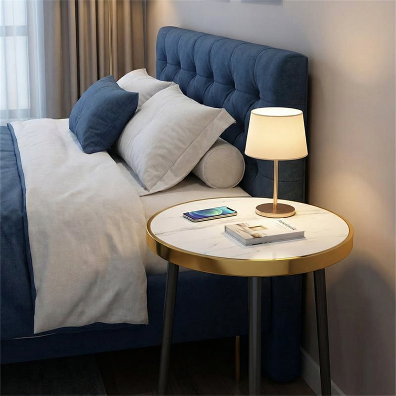 Table basse de table simple en bois massif, blanc