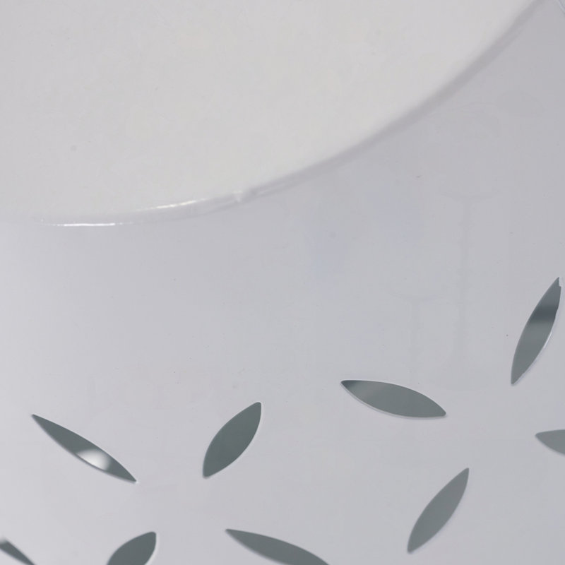 12" Accent Side Table, White