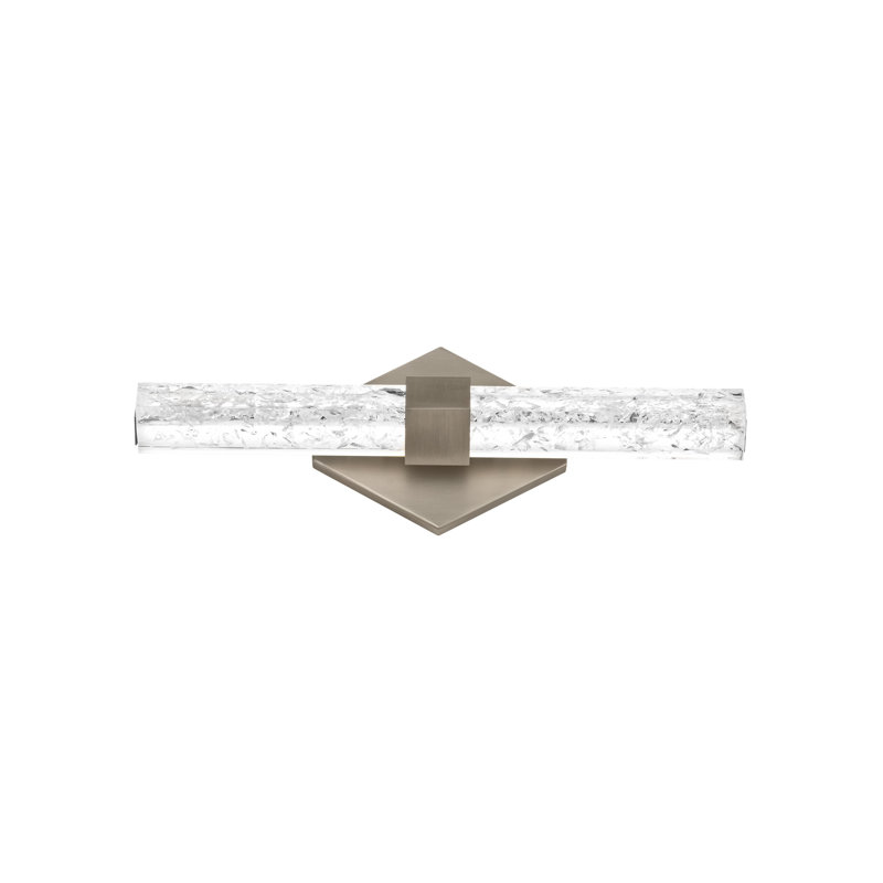 Regal Artisan Crafted Crystal LED Vanity Light in Brushed Nickel