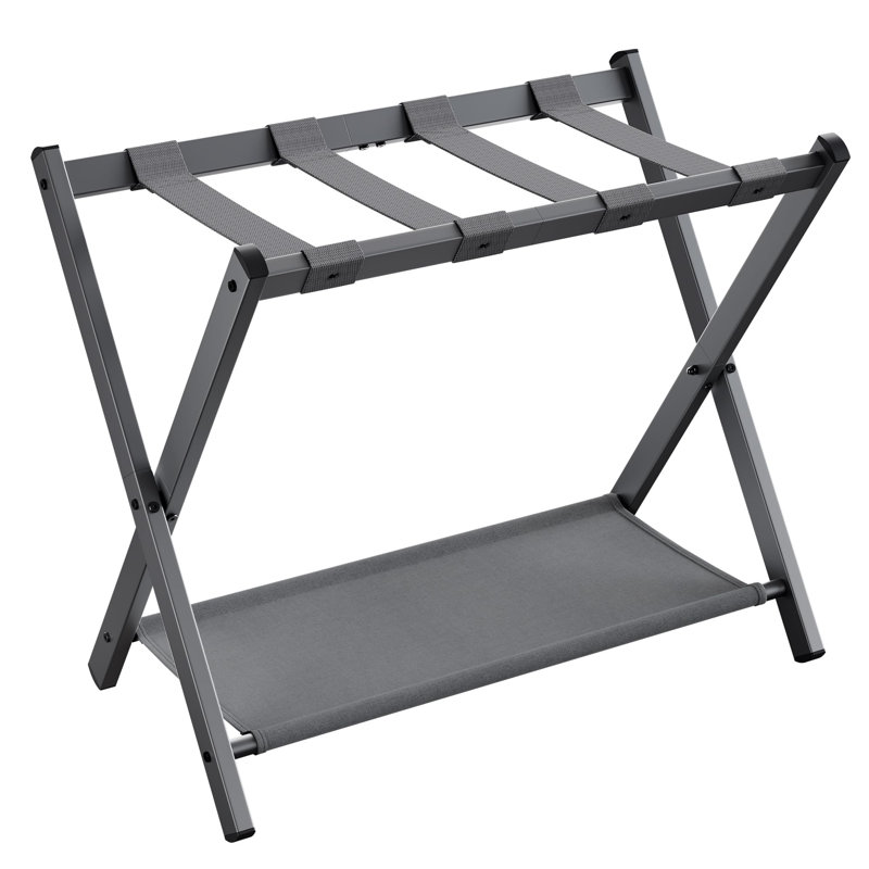 Luggage Rack, Foldable, Steel, PA Plastic, Oxford Fabric