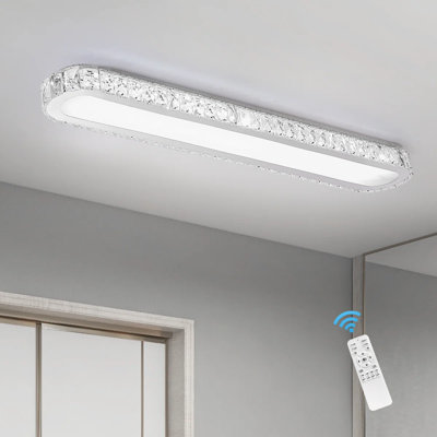 Chrismasc Tranae 1 - Light 100cm Dimmable Rectangle Crystal LED Flush Mount