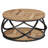 31.5" Round Coffee Table With Storage Shelves, 2-Tier Rustic Circle Center Table With Sturdy Metal Frame For Living Room, Small Space, Brown-1474506380