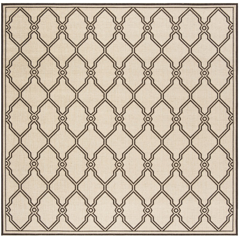 Tapis naturel contemporain Miesha, Carré 6 pi 7 po