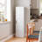 4-Tier Storage Cabinet with Door Freestanding Bathroom Cabinet for Small Space White