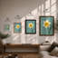 Golden Daffodil Botanical - Framed Print-1225154608-1225154610