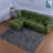 Compression Comfort Sectionals Chenille 3 Seat Modern Home Lounge Green