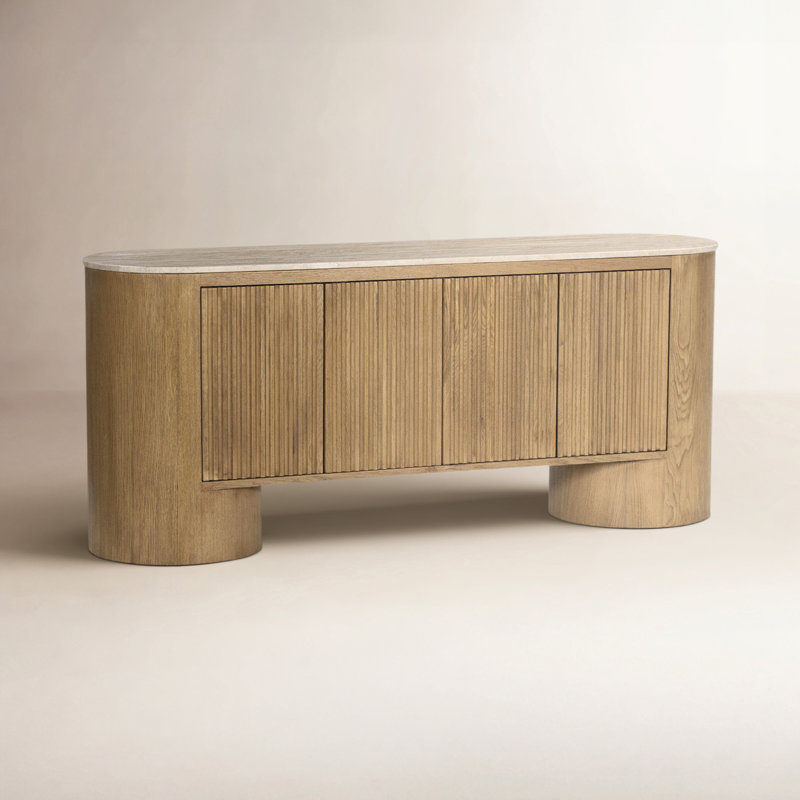 Giovani Media Console, Natural Light Oak