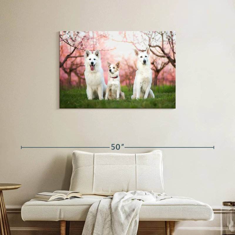 Famille de chiens Crowle, H 24 po x l 36 po