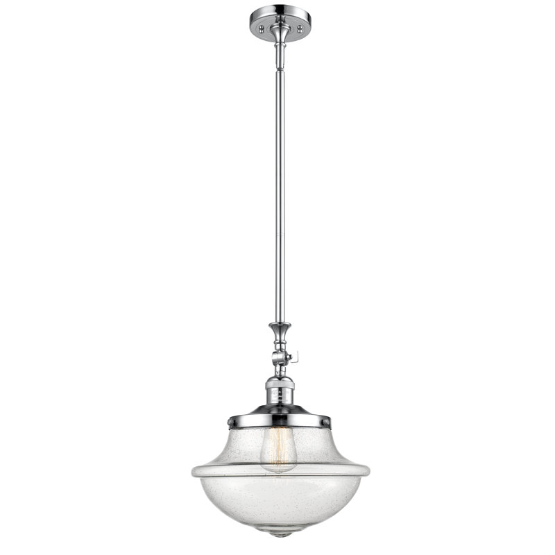 Luminaire suspendu simple à 1 lumière Grourke, Chrome poli