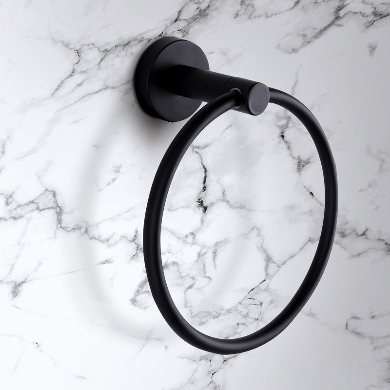 Cain Towel Ring, Black