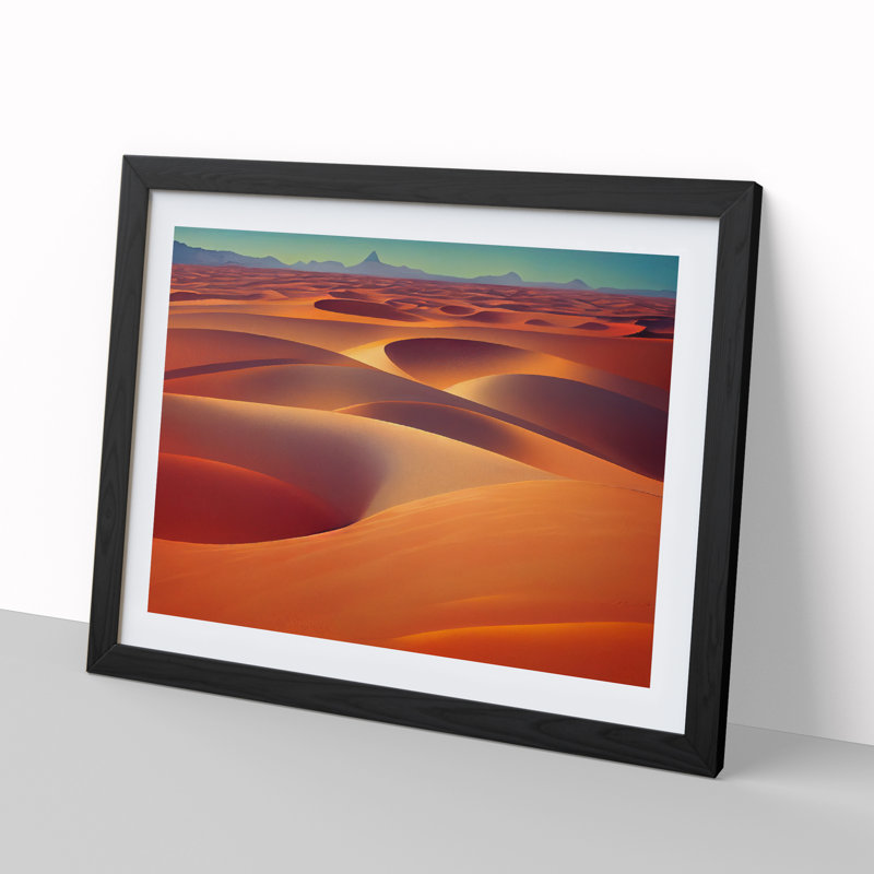 Vibrant Desert - Framed Print, Black, 46cm H x 64cm W x 2cm D