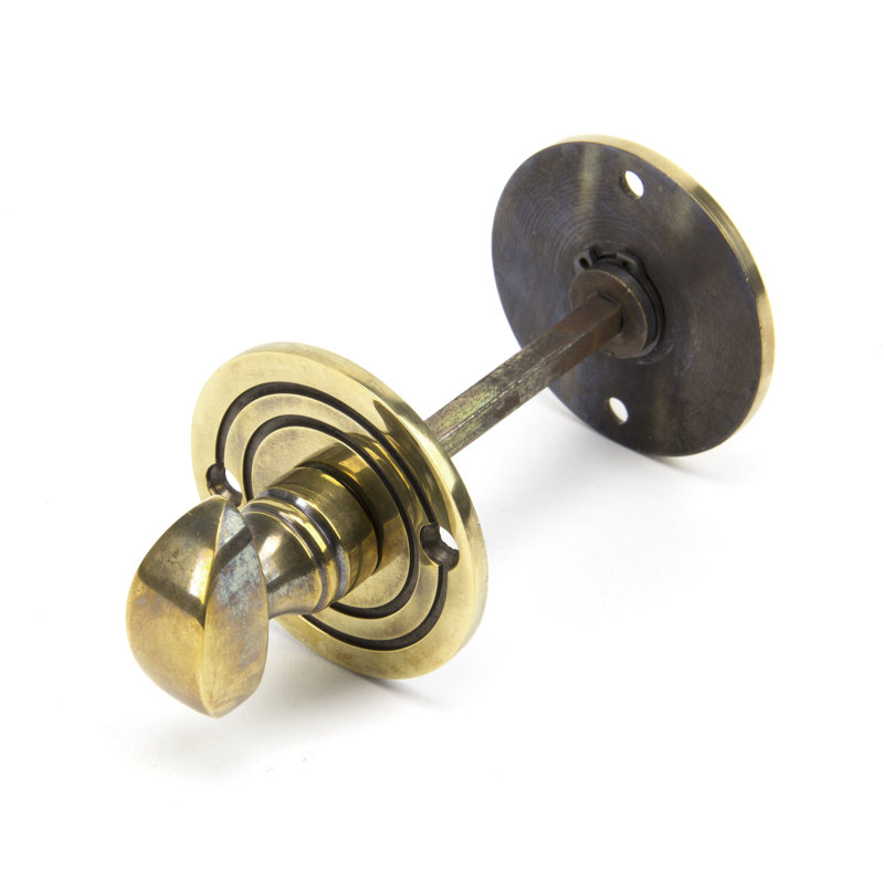 Round Door Knocker, Aged Brass
