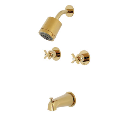 Kingston Brass Millennium Double-Handle Tub and Shower Faucet