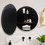 Armoire à pharmacie ronde avec miroir et grand rangement Sukias 27 x 27-1102070042