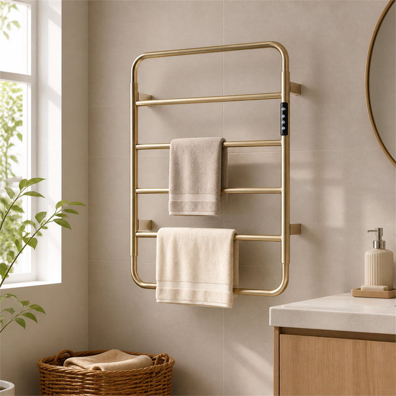 Gold Six Bar Heated Rack