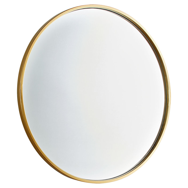 Harmony Round Metal Mirror, Gold