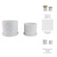 Ensemble de pots à fleurs en céramique à finition géométrique pour la maison ou le jardin - 2 - 10 ", 9" blanc