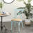 Metal White Dining Chair with Brown Rattan Seat-1376196213