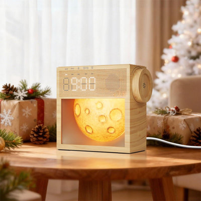 Sunrise Alarm Clock, Sound Machine & Gentle Wake-Up Light, Dual Alarms 20 Natural White Noise Machine For Heavy Sleepers Adults, Snooze, Timer, Dimmable Bedroom Bedside Moon Lamp, Better Sleep Gifts