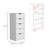 Basilea 5 Drawers Tall Dresser, Pull Out System -White-1167098914